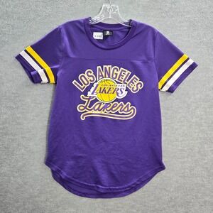 Los Angeles Lakers Junior Top Medium Purple Jersey Logo UNK Short‎ Sleeve